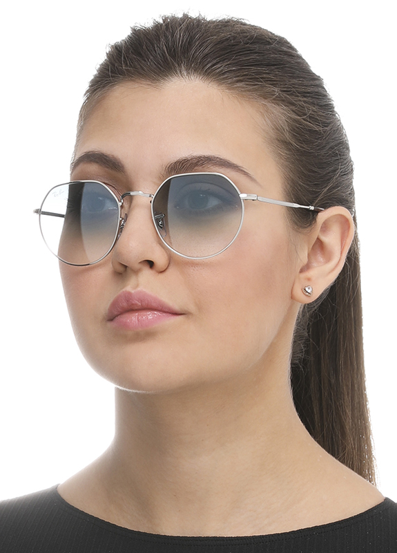 RB3565-003/3F.53口20/145 JACK Sunglasses in Silver and Blue (53-20